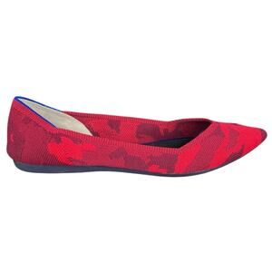 Rothy’s Women’s The Point Red Camo Slip On Ballet Flat Size US 10